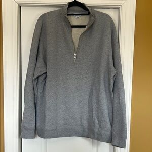 Sunspel Gray Zip Up Sweater with Standing Collar